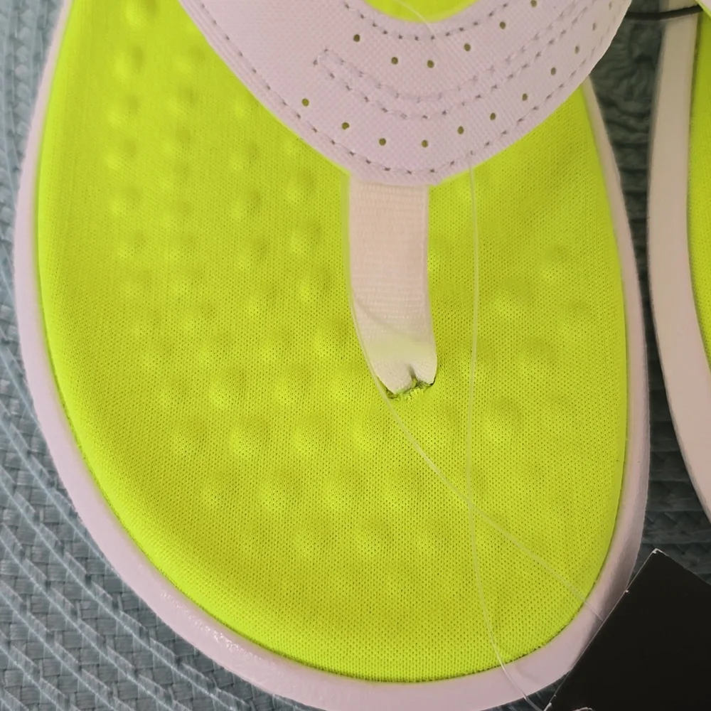 UNDER ARMOUR BRAND WOMEN'S FLORESCENT YELLOW FLIP-FLOPS SANDALS SIZE 6 - Picture 9 of 16